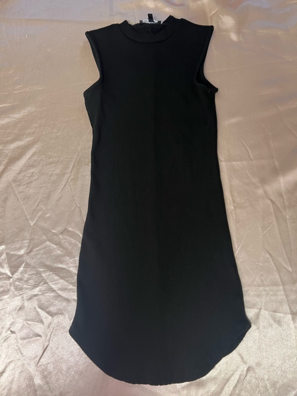 Fashion Nova Black Sleeveless Ribbed Mini Dress Size Small